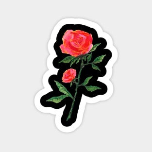 Red Rose Watercolor Sticker